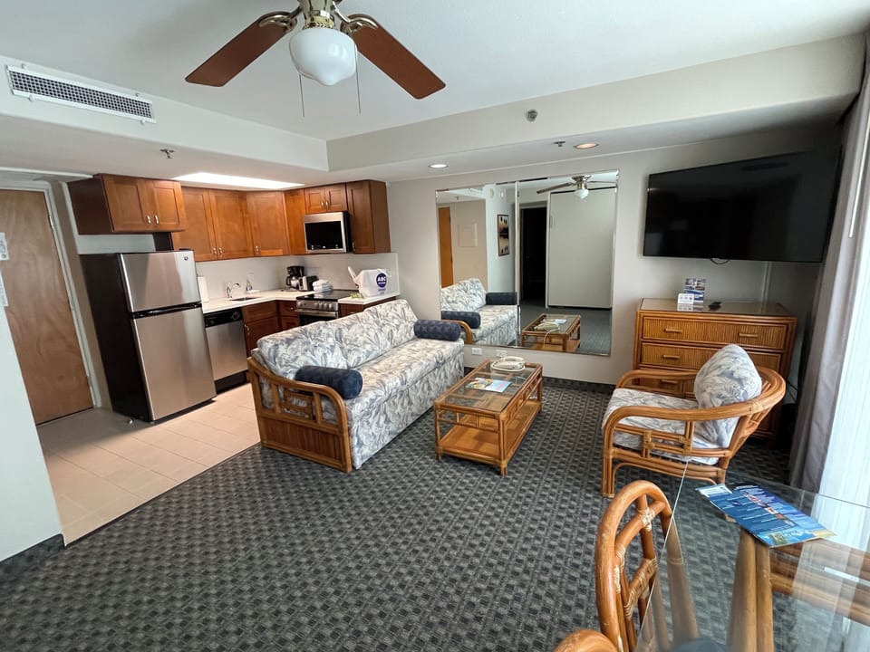 Living room/kitchen (View from the murphy bed area)