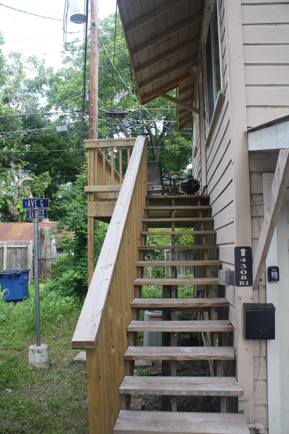 Stairs up to apartment