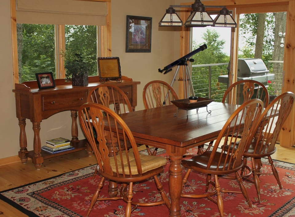 Dining room with seating available for 8