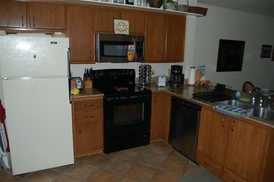 New appliances and granite countertops make the kitchen a chef's dream.