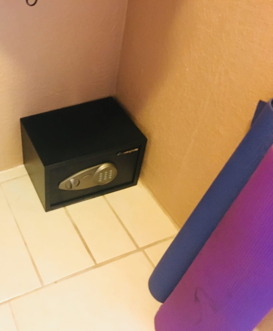Available Safe In Closet And Yoga Mats For Your Enjoyment.