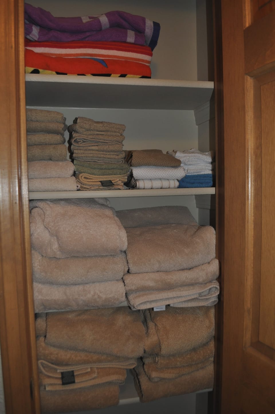 Plenty of linens for the whole family.