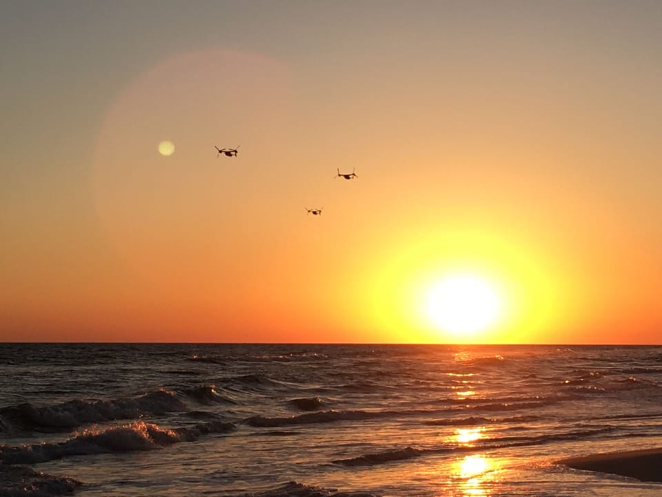 Enjoy beautiful sunsets from the beach.
