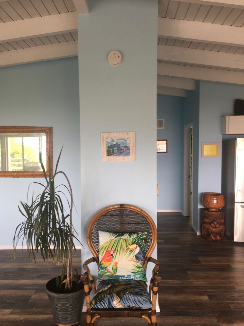 Center of front room.