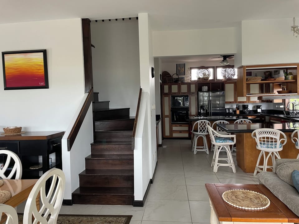 Stairs lead to second floor where the 5 bedrooms are.