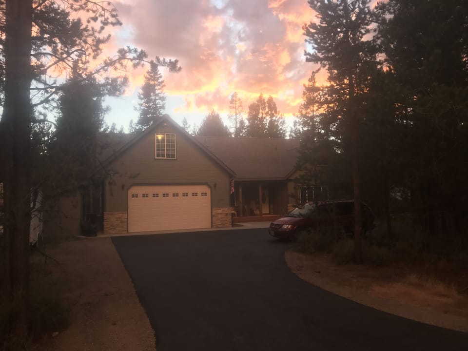This house has a circle driveway with a lot of parking.  Larger than appears.