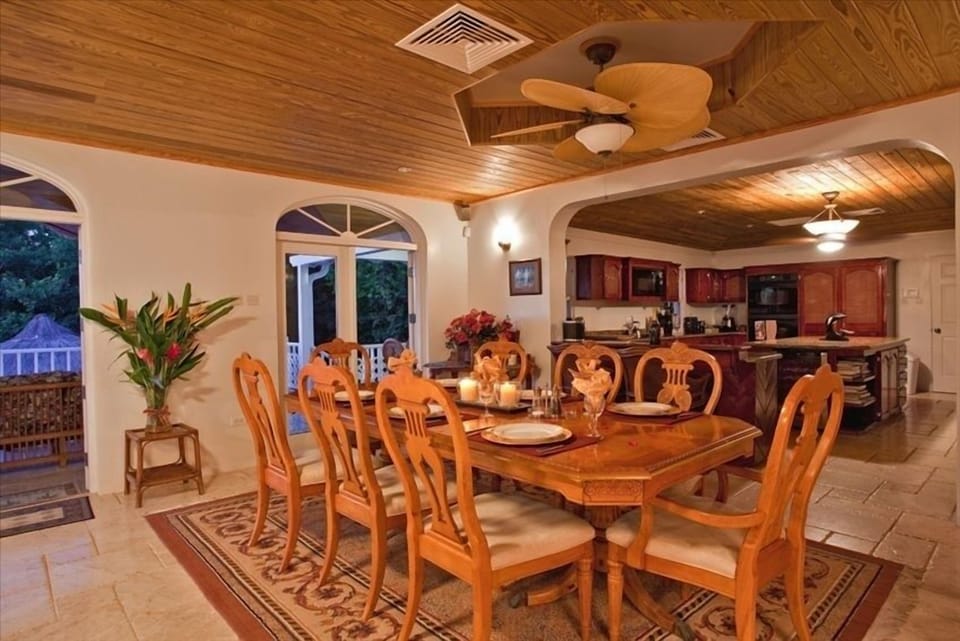 Plenty of dining inside and al fresco on the veranda
