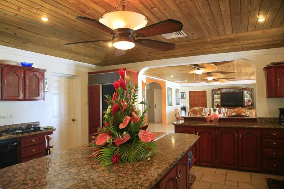 Fabulous gourmet kitchen with subzero frig, double oven, gas and electric stoves