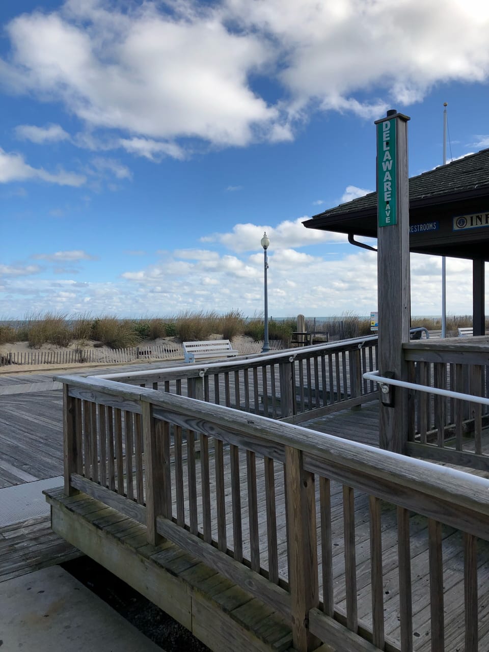 Corner of Delaware Ave & Boardwalk, just steps from the house. 