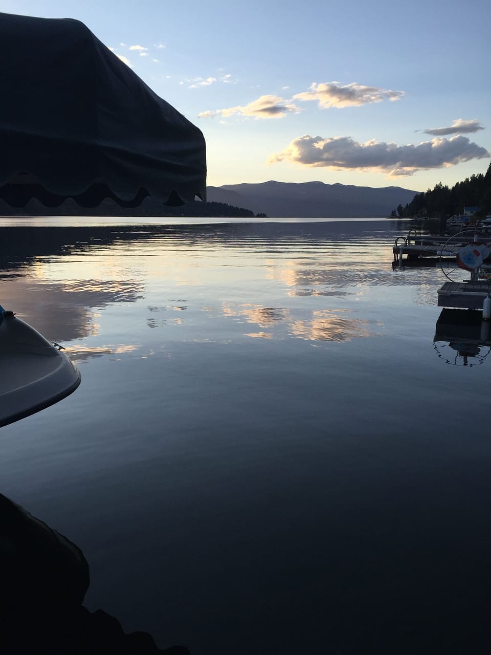 Sunsets bring the calm waters on the Bay