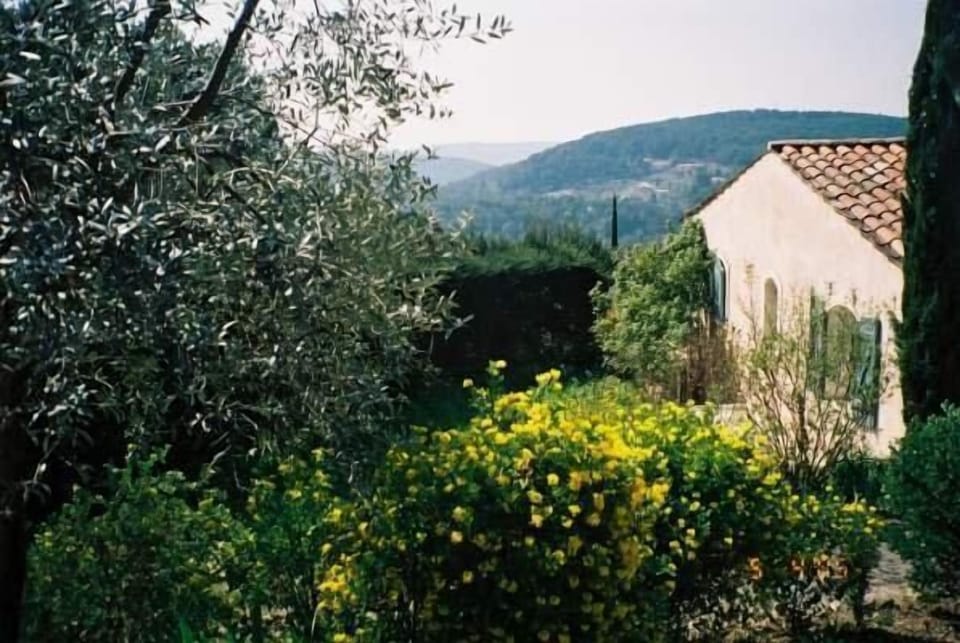 Looking towards villa with valley beyond.