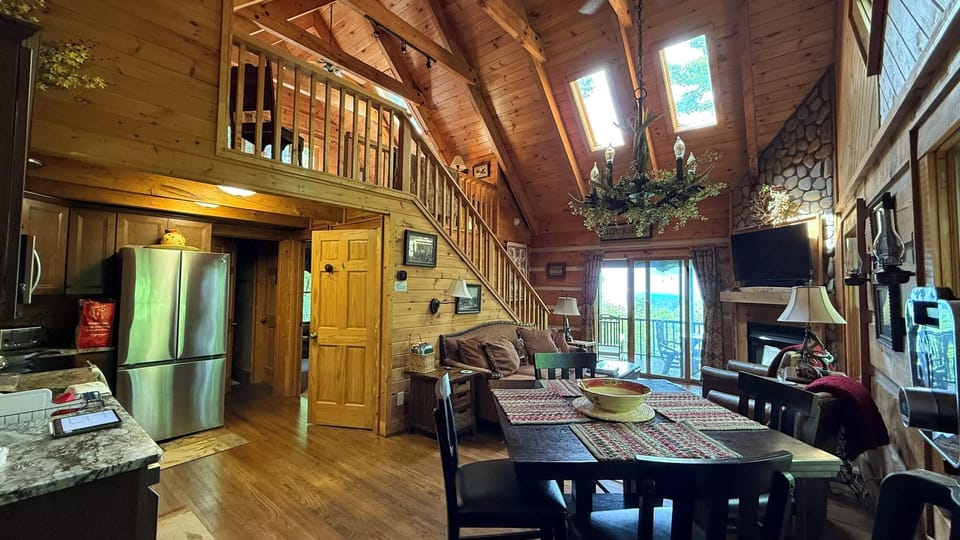 Through the front door the 'cabin comfortable' feel embraces you.