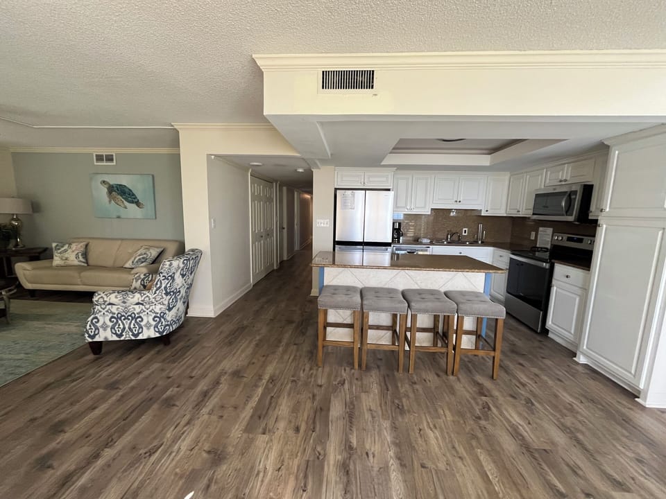 Kitchen and Living room view 