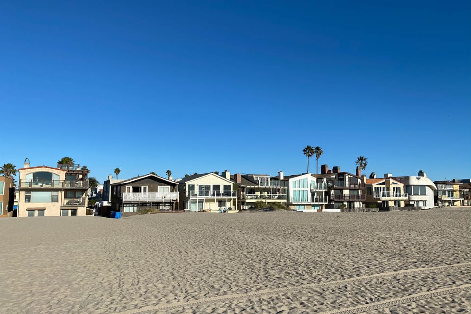View of Silver Strand Beach looking towards the house