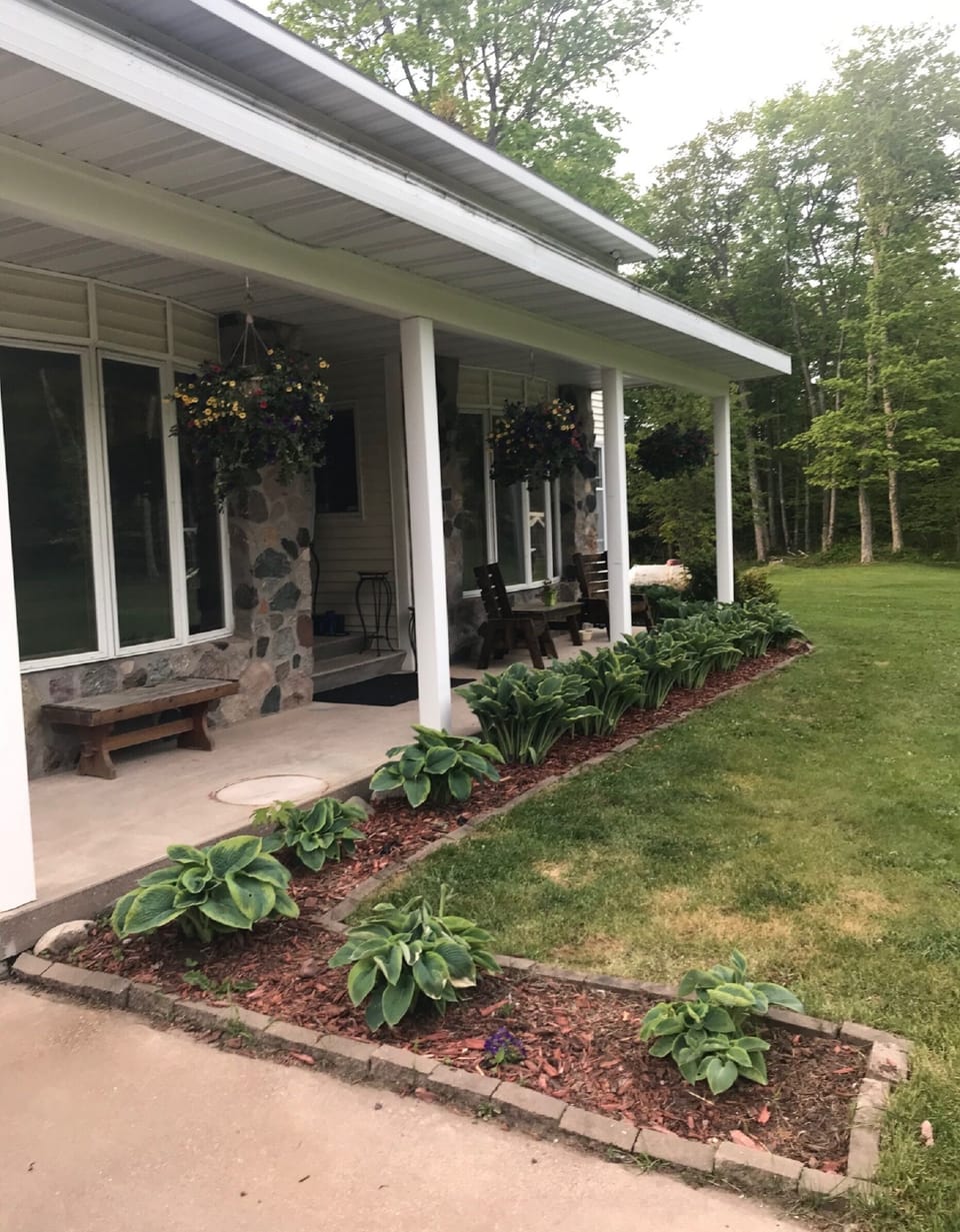 Front porch with chairs for relaxing