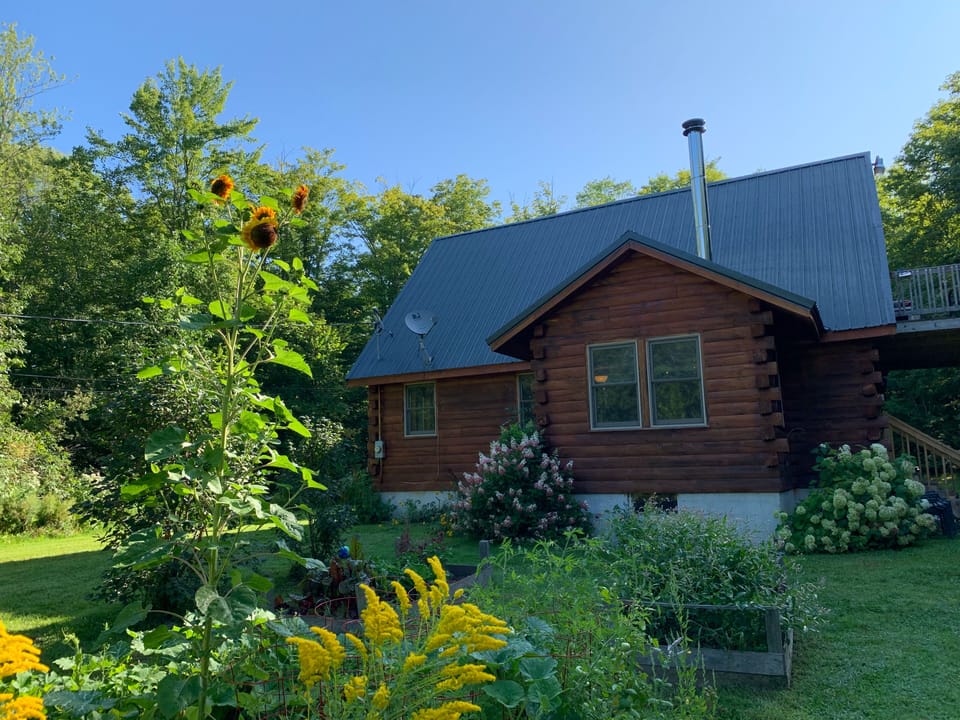 Huge, 2500 sq. ft. cabin on nearly 5 acres.  Outdoor fire pit and garden