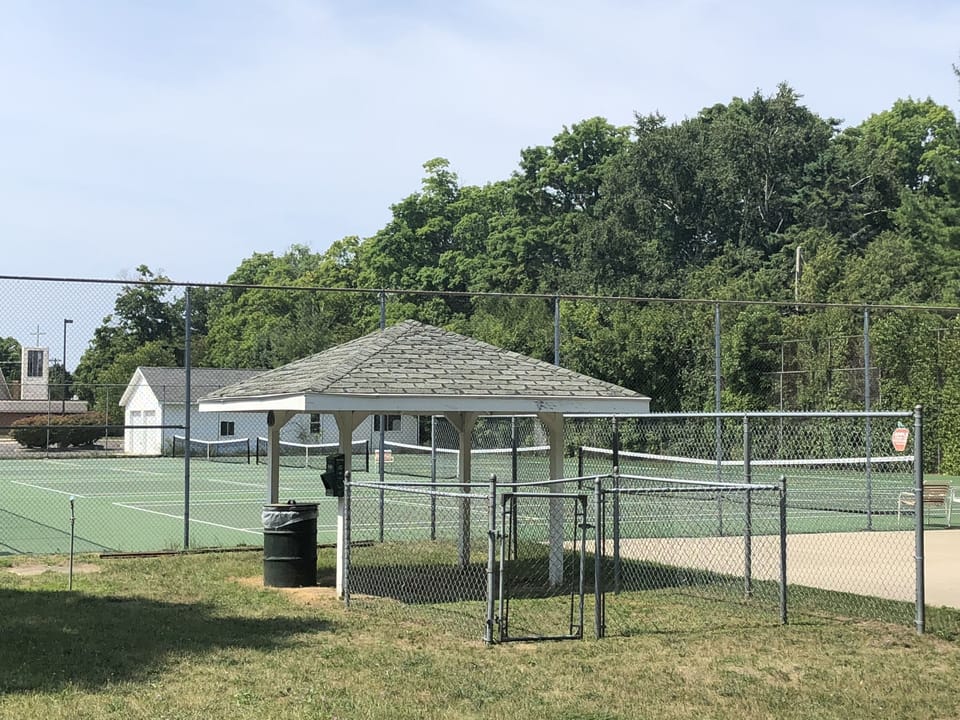 Public tennis courts. 2 minute walk from the house. 