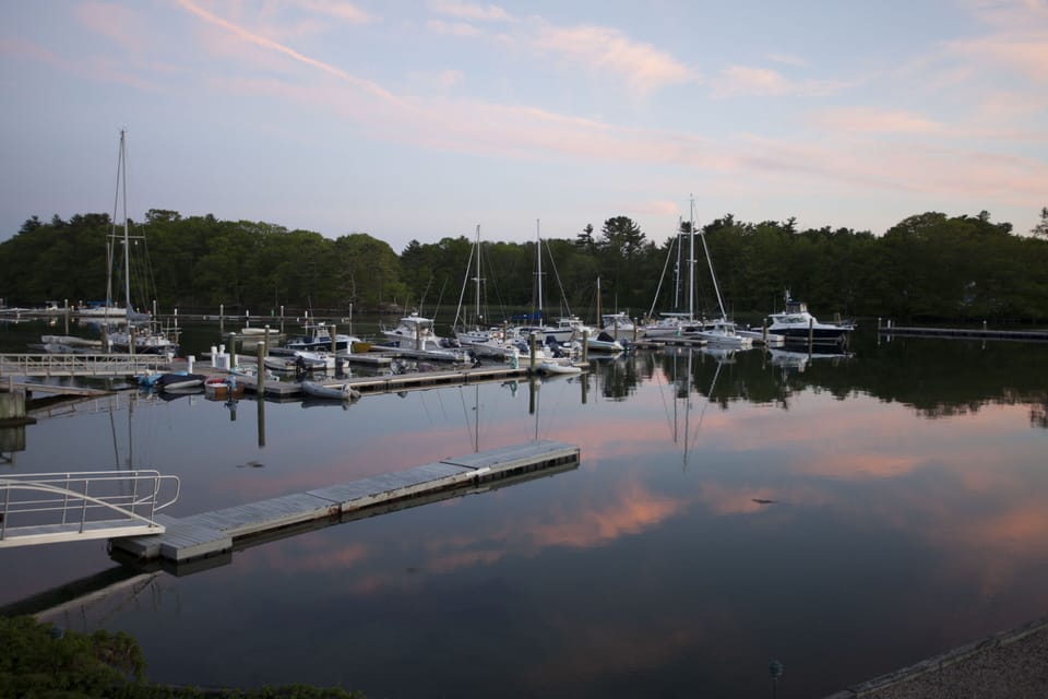 Watching the sunset from our back deck