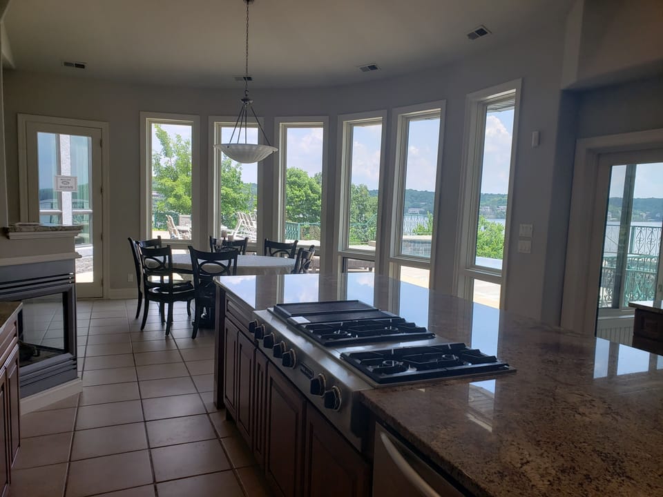 Wall of Windows from Kitchen