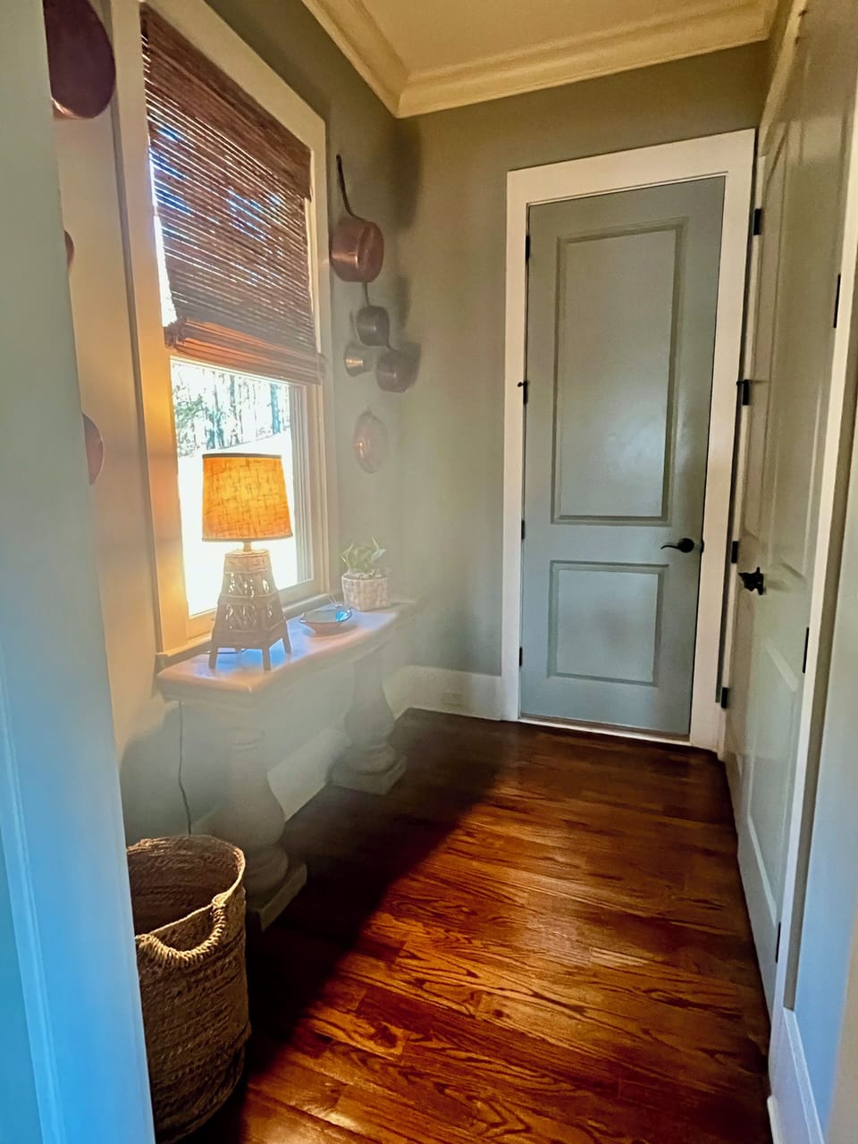 Laundry closet on right-door to garage 