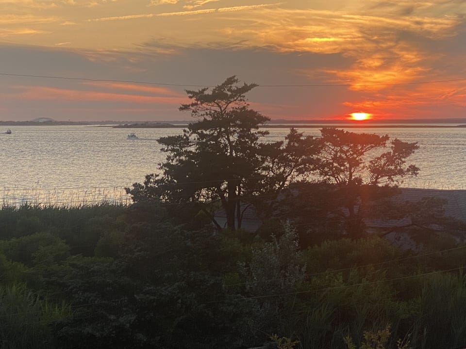 sunset from second story deck