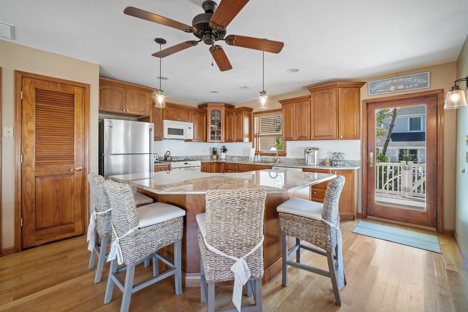 Spacious Kitchen with large island great for gathering!  