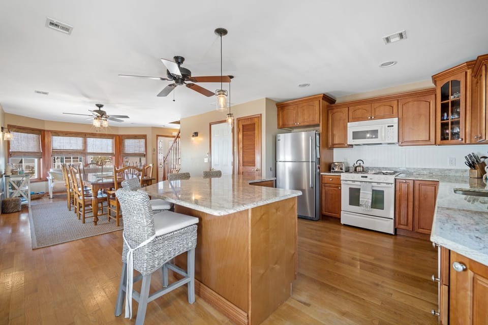 Fully Stocked Kitchen.  