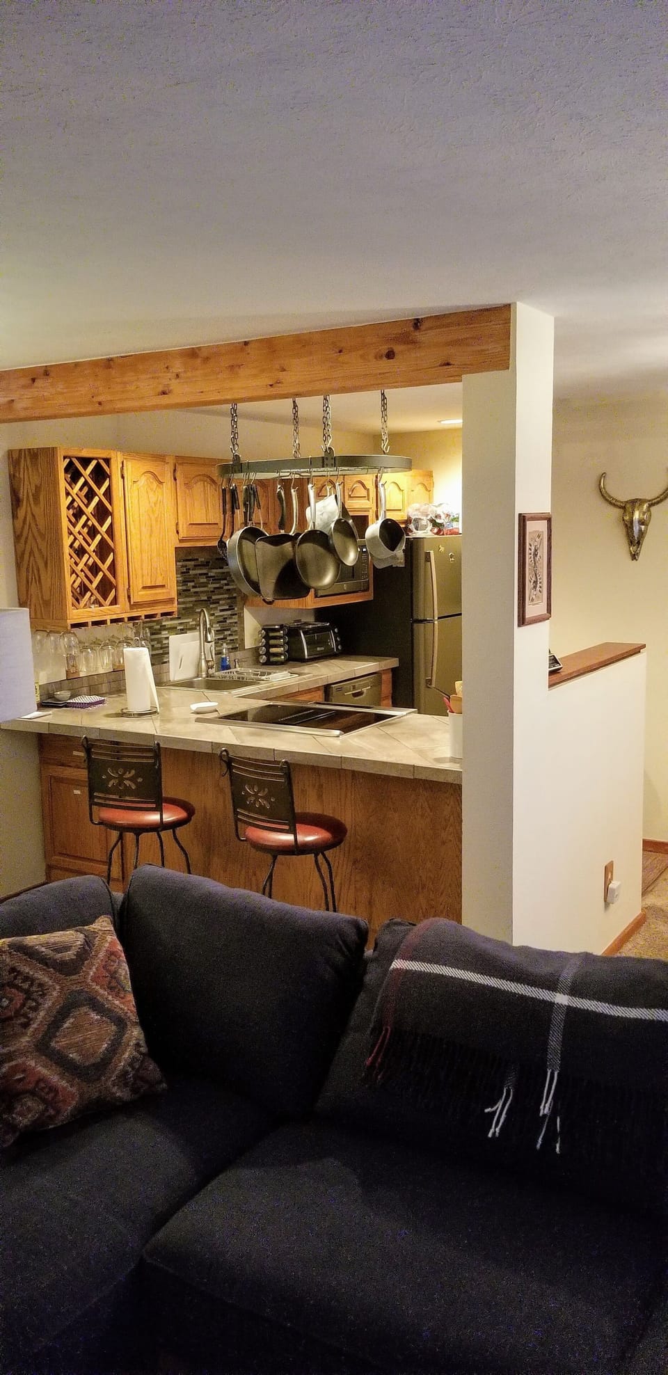 Get ready to make dinner!  The kitchen is fully stocked. 
