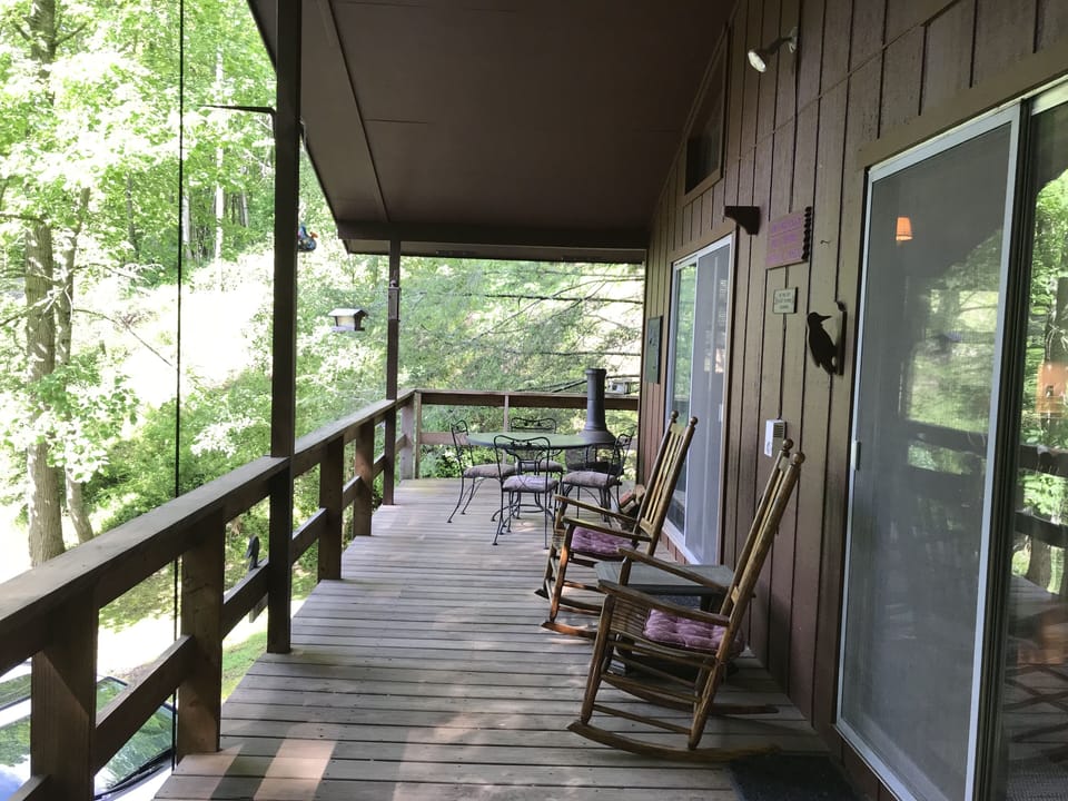 Front porch of cabin