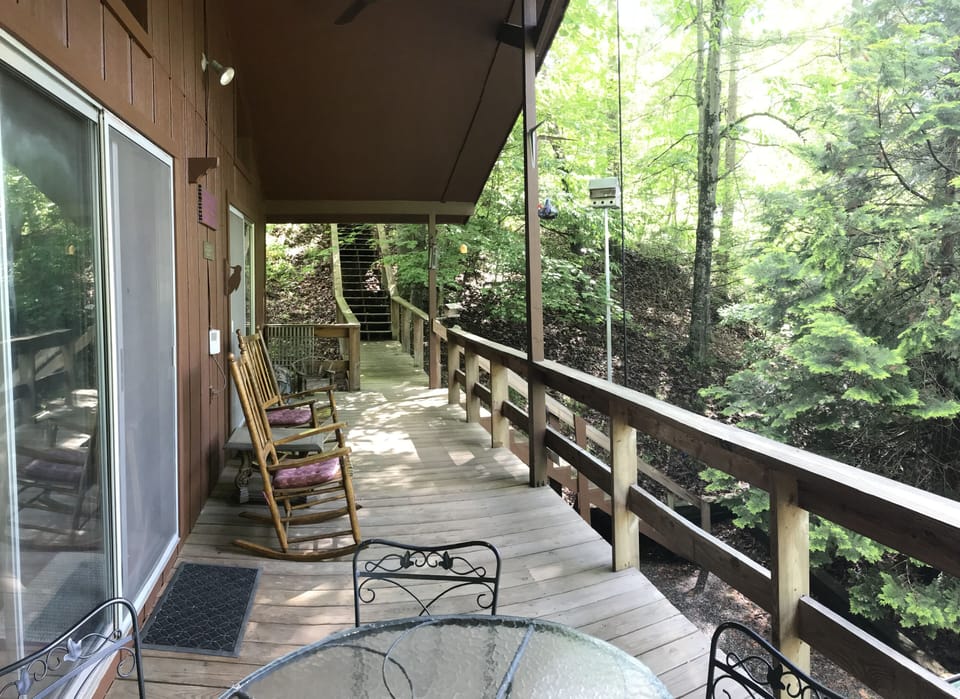 Front porch of cabin