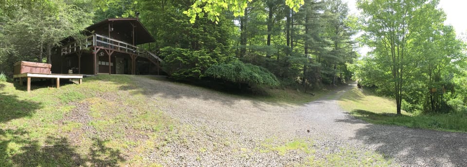 Driveway up to cabin