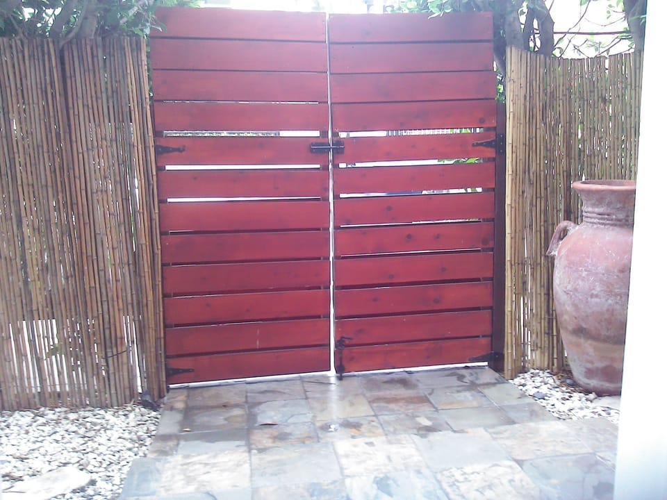 PRIVATE ENCLOSED COURTYARD view upon leaving the property.