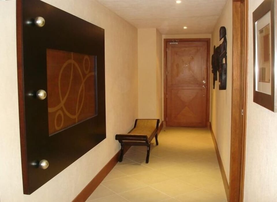 Gallery-like entry into the apartment