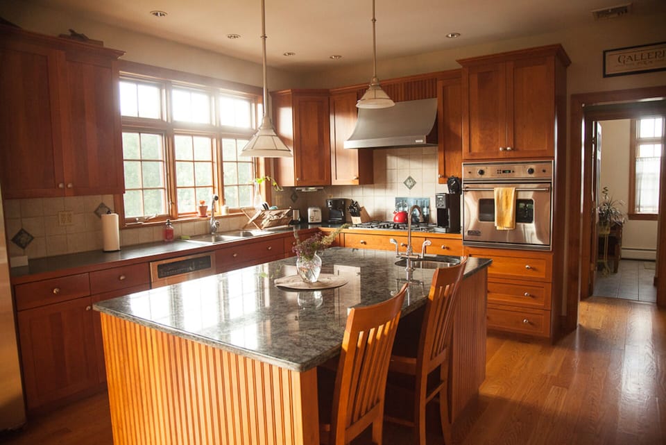 Fully stocked main kitchen