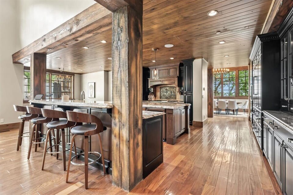 Kitchen bar with stools