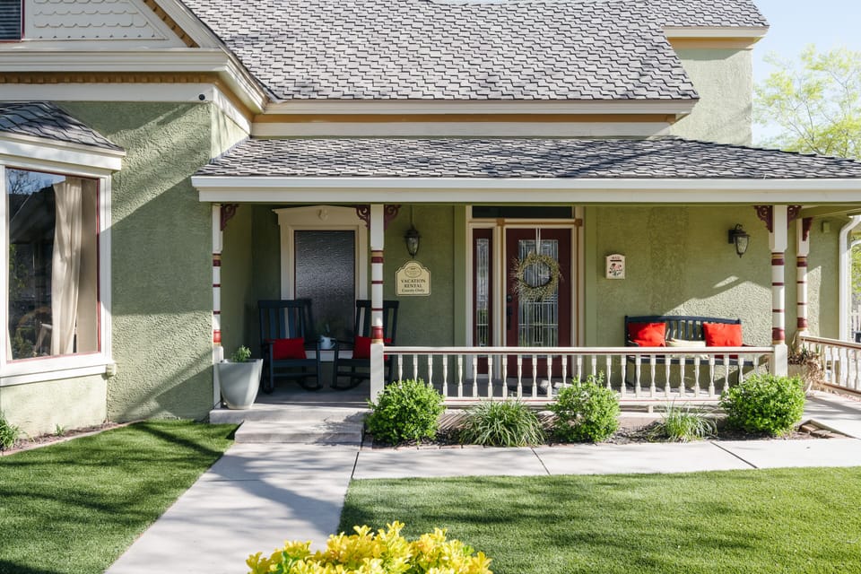 Relaxing Front Porch with rockers