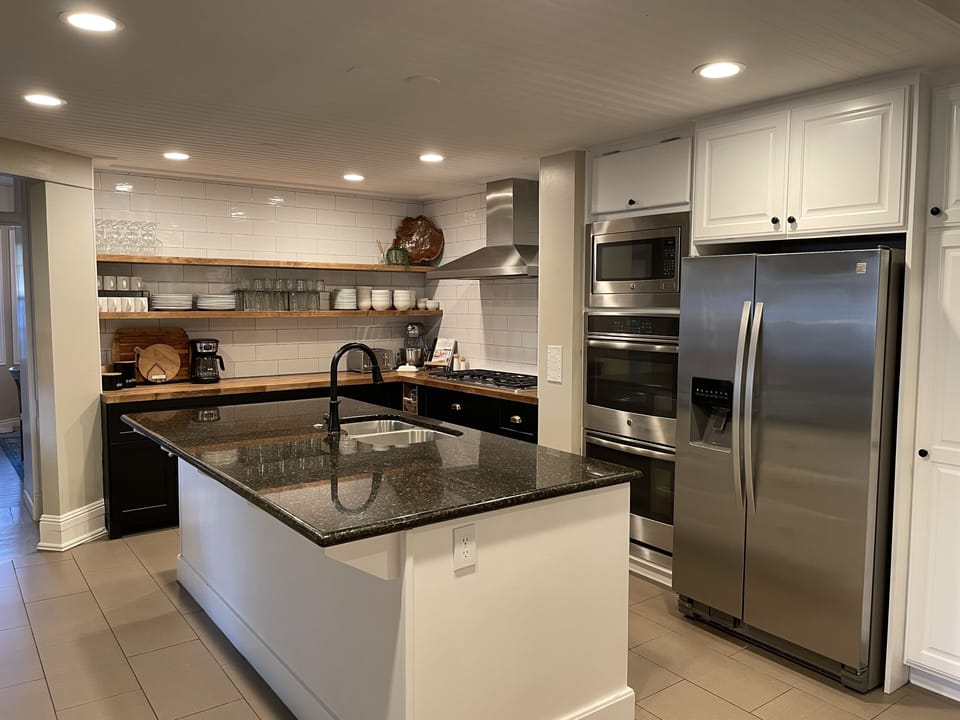 Provided: dish soap, dishwasher tabs, new sponge, hand sani, roll paper towel