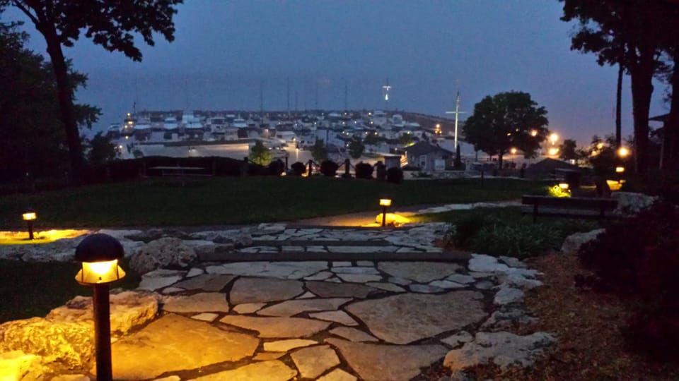 park and marina picture as we walked into the village for dinner.
