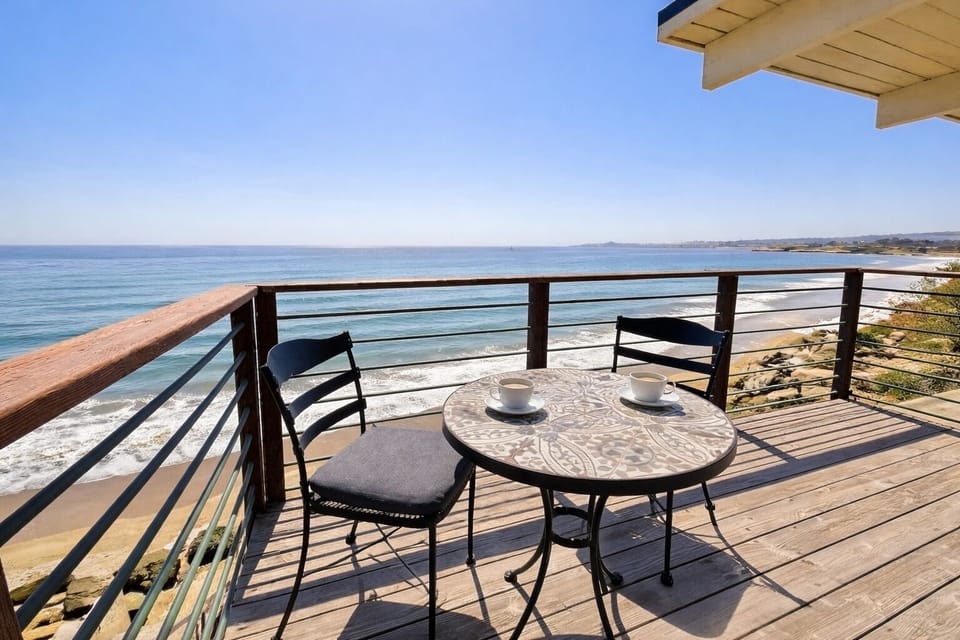 Sit above the waves—private deck with ocean views perfect for morning coffee.