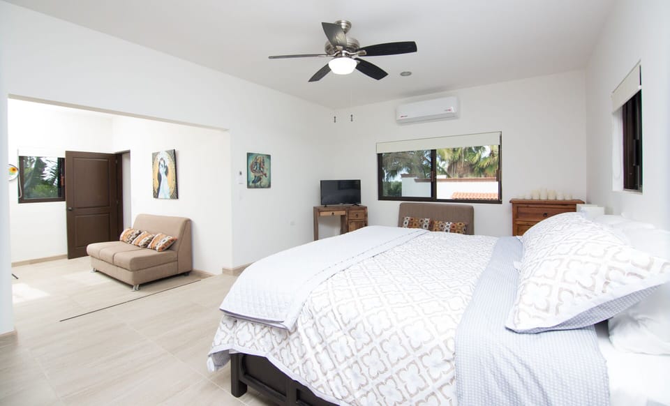 California King spacious bedroom