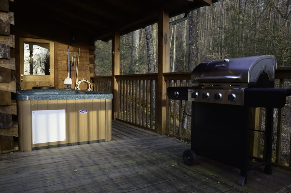 Hot tub and gas grill