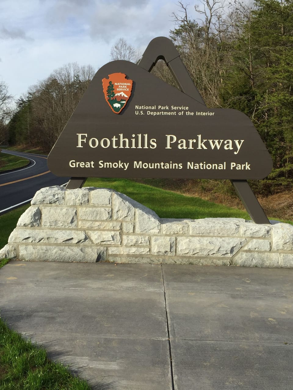 Two miles from Foothills Parkway 