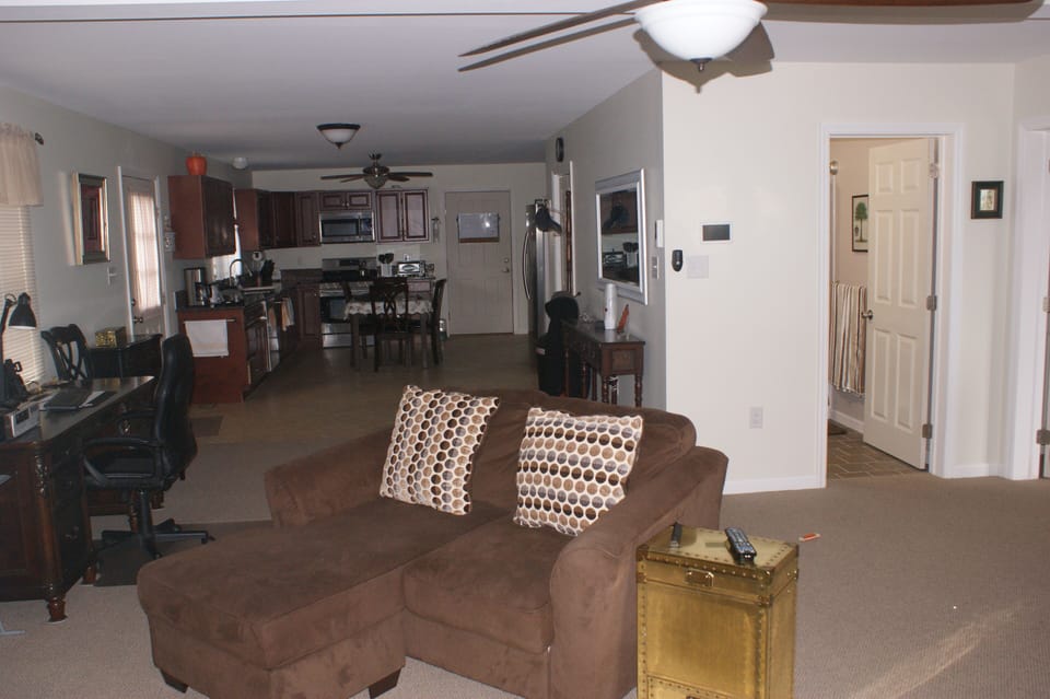 HDTV sitting are in front of the fireplace