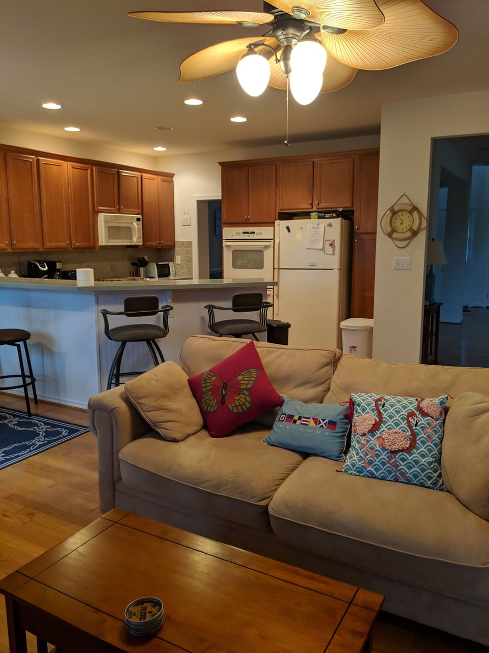 Family room off kitchen.