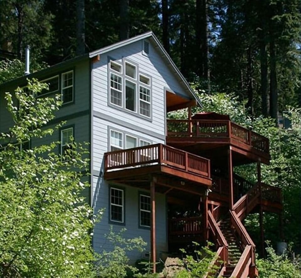 The Sunset House nestled in the Dogwoods