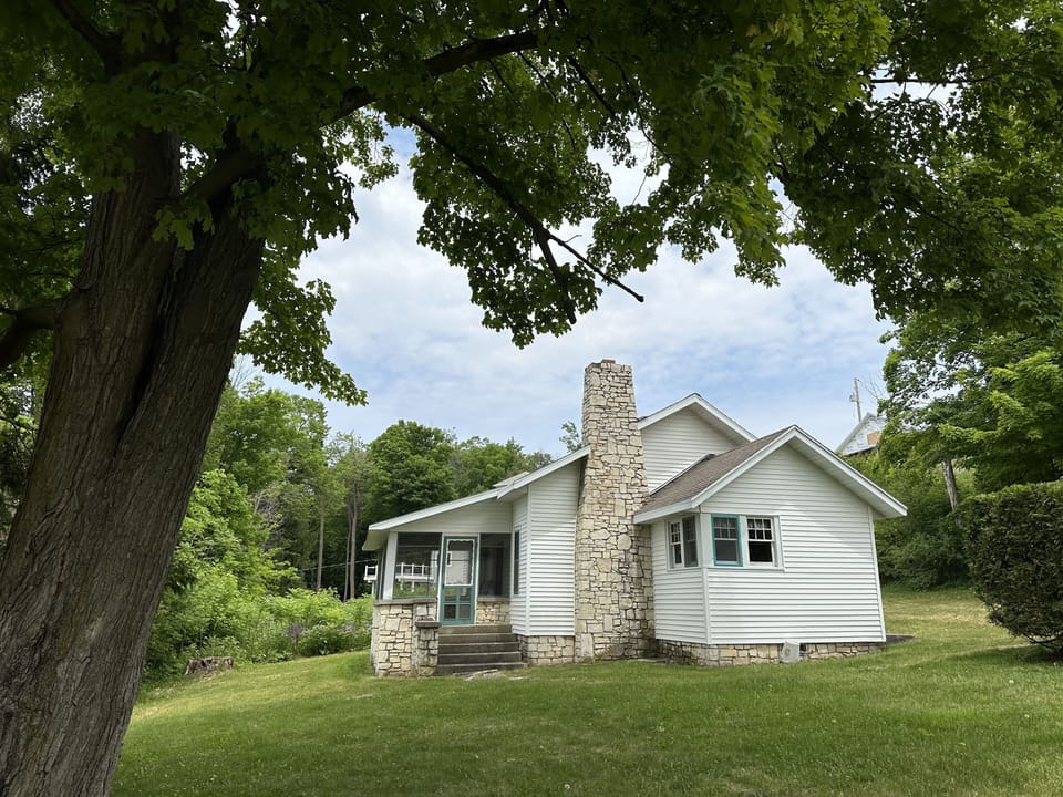 Lawn area surrounding the house