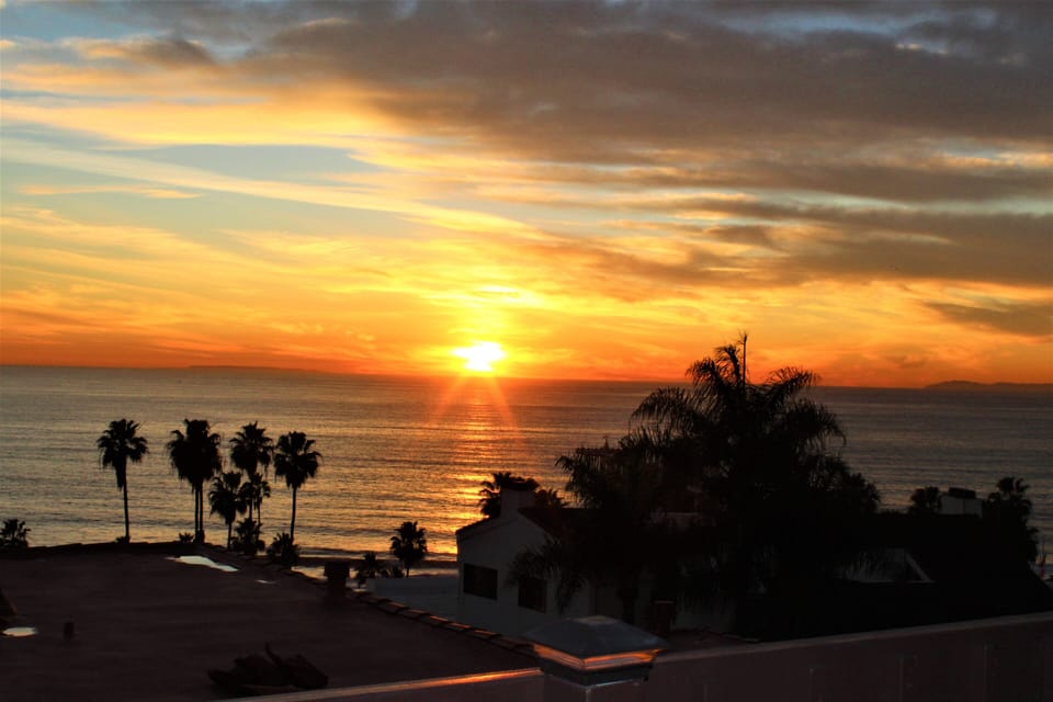 Sunset view from unit