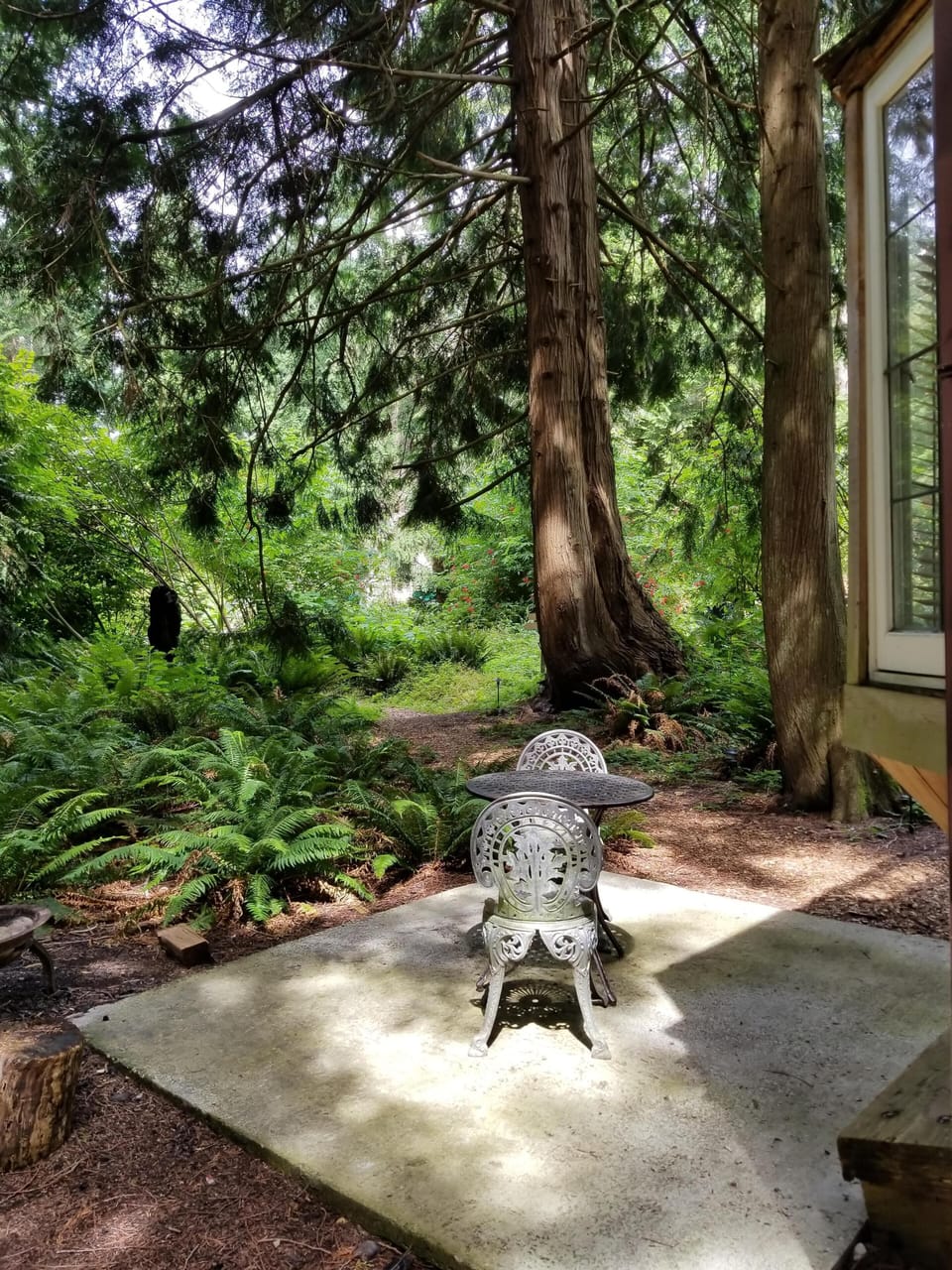 You have your own private patio.