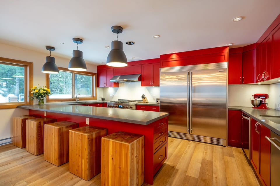 A spacious and well designed kitchen for larger group cooking