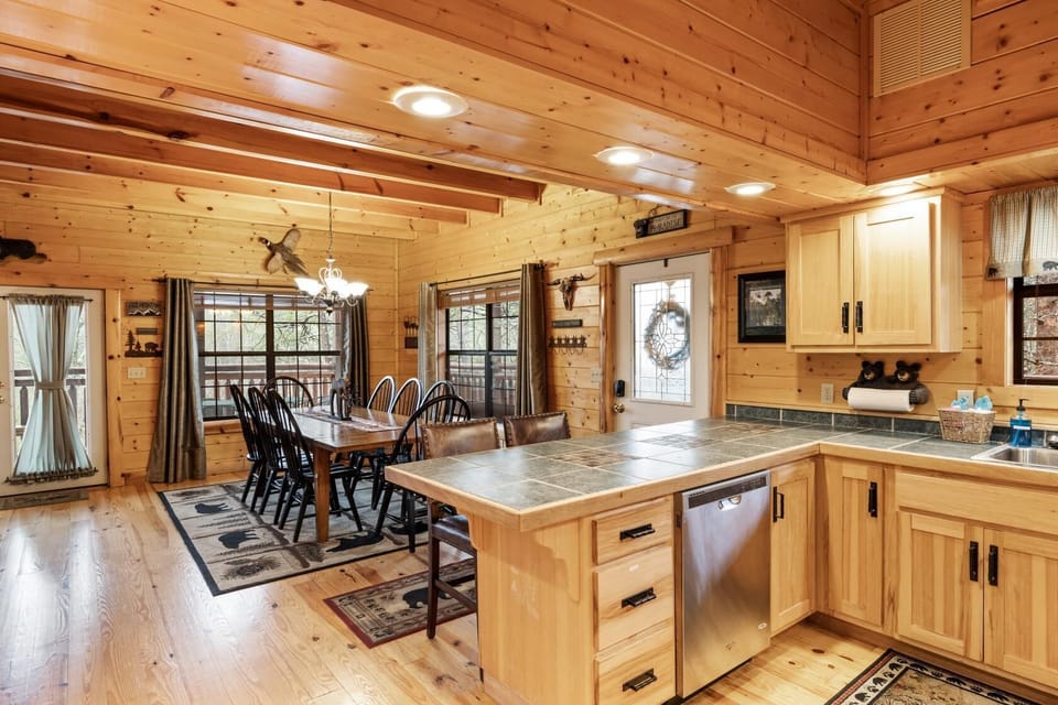 Kitchen and dining area on ground level